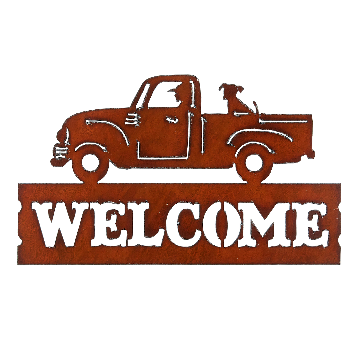 Retro Truck/Dog Welcome Signs